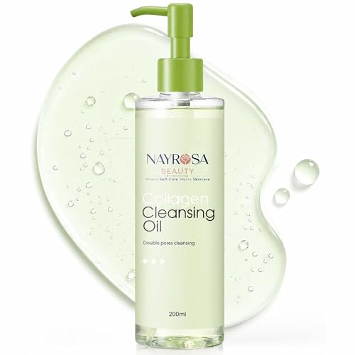 NAYROSA Collagen Cleansing Oil for Face - Deep Pore Makeup Remover, 200ml