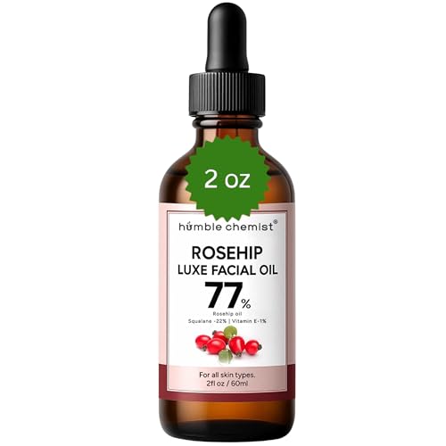 Humble chemist 2in1 Rosehip Luxe Face Oil, 77% Rosehip Oil with Squalane and Vitamin E