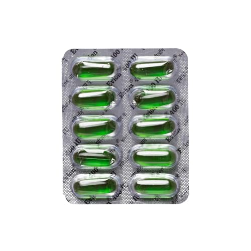50 Evion Capsules Vitamin E For Glowing Face,Strong Hair,Acne,Nails, Glowing Skin 400mg