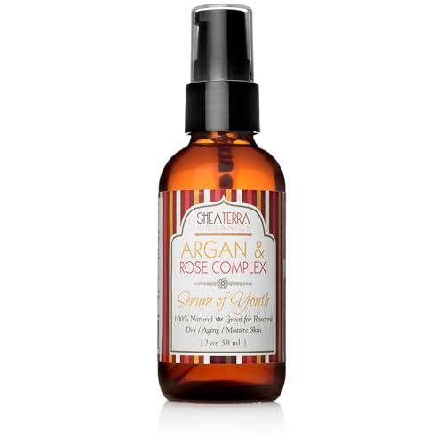 Shea Terra Organics Argan & Rose Complex Serum of Youth | Anti-Wrinkle — Manufacturer product photo — herbivore phoenix facial oil