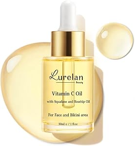 Lurelan Beauty Double Vitamin C Oil For Face and Bikini Area - Brightening Oil with Squala