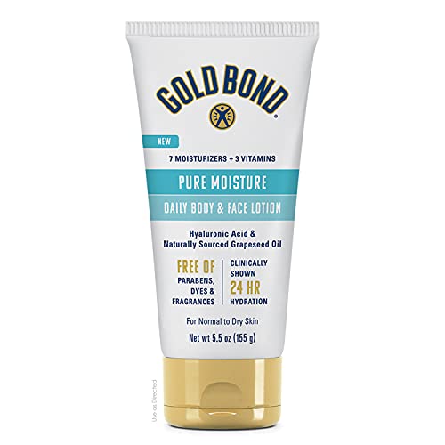 Gold Bond Pure Moisture Lotion, 5.5 oz., Ultra-Lightweight Face Lotion