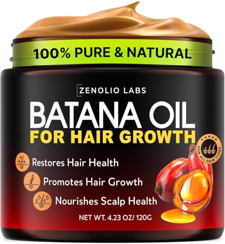Batana Oil for Hair Growth - 100% Pure & Unrefined Raw Dr Sebi Botana Oil | Natural Batana Oil for Scalp Health. Strengthens, Thickens & Hydrates, Repairs Split Ends & Prevents Hair Loss Men & Women