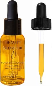 Black Seed Oil, Rosehip Oil, Castor Oil Organic Cold Pressed for Face Anti-Aging Miracle F