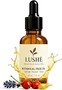 LUSHÉ Botanical Face Oil with Argan, Jojoba, Rosehip & Vitamin E | K Beauty Skincare F