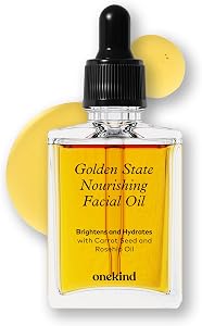 Onekind Golden State Anti Aging Botanical Face Oil with Rosehip Seed Oil, Sea Buckthorn Ex