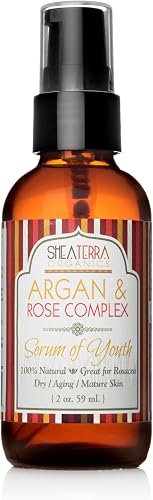 Shea Terra Organics Argan & Rose Complex Serum of Youth | Anti-Wrinkle — Manufacturer product photo — herbivore phoenix facial oil