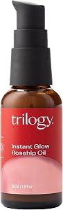 Trilogy Instant Glow Rosehip Oil (30ml) - With Mica and Squalane - Supports Collagen Produ