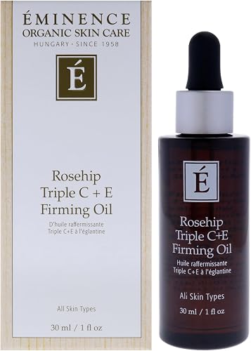 Eminence Rosehip Triple C Plus E Firming Oil for Unisex - 1 oz Oil — Our hands-on testing setup for vintner's daughter vs sunday r
