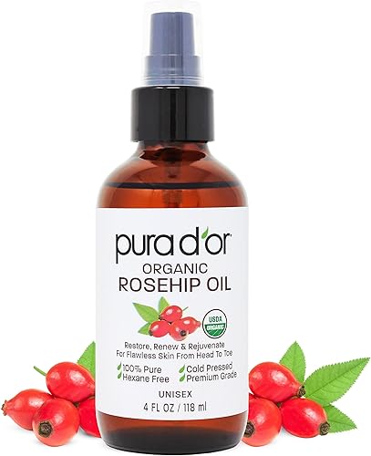 PURA D'OR ORGANIC Rosehip Seed Oil 100% Pure Cold Pressed USDA Certifi — Build quality and design details up close